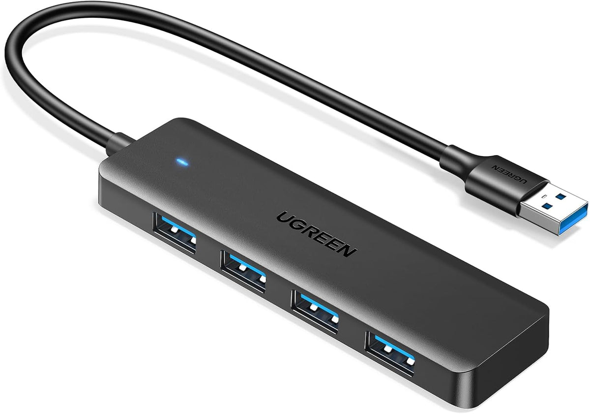 UGREEN USB 3.0 Hub, 4 Ports USB A Splitter Ultra-Slim USB Expander for Mouse, Keyboard, Flash Drive, U Disk, Printer Compatible with Laptop