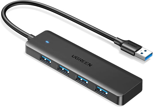 UGREEN USB 3.0 Hub, 4 Ports USB A Splitter Ultra-Slim USB Expander for Mouse, Keyboard, Flash Drive, U Disk, Printer Compatible with Laptop