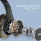 Uliptz Wireless Bluetooth Headphones, 65H Playtime, 6 EQ Sound Modes, HiFi Stereo Over Ear Headphones with Microphone