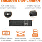 Ultra Premium Wireless Keyboard and Mouse Combo - Rechargeable, Ultra Slim Design, Quiet, Full Size, Number Pad, Unifying Receiver, Black