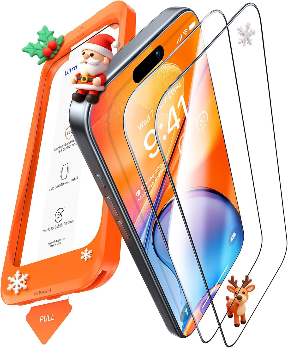 UltraGlass UNBREAK TOP 9H+ Glass for iPhone 16 Pro Max Screen Protector, Shatterproof (2 Pack)