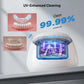 Ultrasonic Retainer Cleaner Machine 48kHz Denture and Aligner Cleaning Pod for Mouth Guards Night Guards Dental Trays Braces Toothbrushes (White)