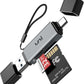 uni SD Card Reader, High-Speed USB C to Micro SD Card Adapter USB 3.0 Dual Slots, Memory Card Reader for SD/Micro SD/SDHC/SDXC/MMC