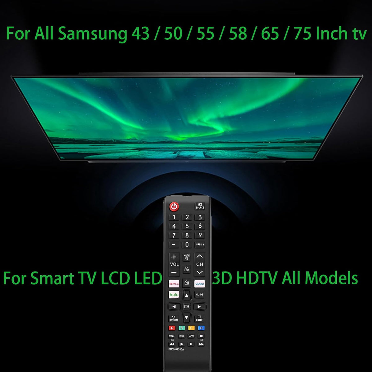 Universal Remote Control for All Samsung TV Remote Compatible All Samsung LCD LED HDTV 3D Smart TVs Models
