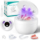 Upgraded Ultrasonic Retainer Cleaner Machine, 45kHz Ultrasonic Dentures Cleaner for Night Guards, Braces, Aligner, Toothbrush (White)