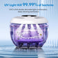 Upgraded Ultrasonic Retainer Cleaner Machine, 45kHz Ultrasonic Dentures Cleaner for Night Guards, Braces, Aligner, Toothbrush (White)