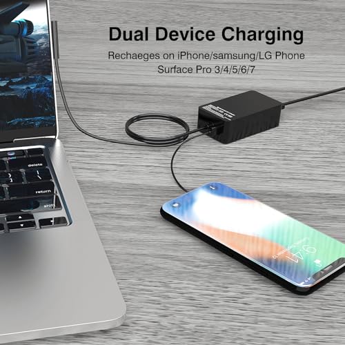 [Upgraded Version] Surface Pro Charger 65W for Surface Pro 3/4/5/6/7/8/9/X Power Supply Adapter