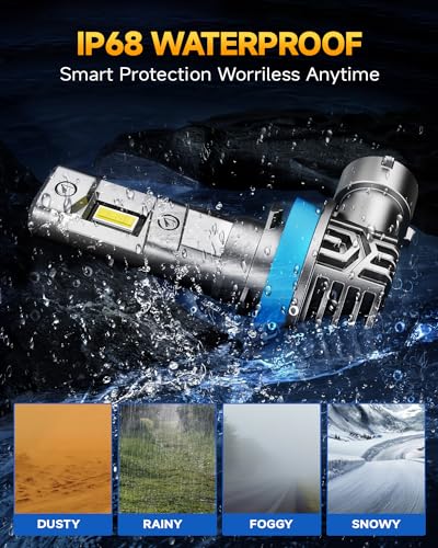 Ursprung Ultra Bright H11 9005 Led Bulb Combo, Upgraded 5th-Gen 16 CSP for Superior Brightness, 6500K Cool White, H8/H9/HB3 Fog Bulb HID (Pack of 4)