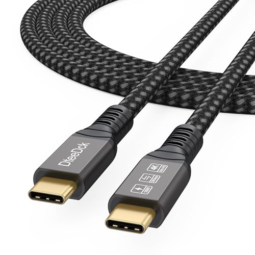 USB C Monitor Cable 6Ft, 4K@60Hz Video Display/20Gbps Data Transfer/100W Fast Charging USB Type C Power Cord USBC 3.2 Gen 2 Full Function