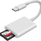USB C SD Card Reader, WNXSLOAD SD Card Adapter with SD MicroSD Dual Slots for iPhone 15 16 iPad Mac MacBook Laptop