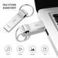 USB Flash Drive 230GB Waterproof USB Stick High Speed Memory Stick 230GB Ultra Large Storage Metal Thumb Drive with Keychain Design