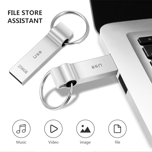 USB Flash Drive 230GB Waterproof USB Stick High Speed Memory Stick 230GB Ultra Large Storage Metal Thumb Drive with Keychain Design
