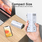 USB Multi Plug Outlet Extender - YISHU Surge Protector with Rotating Plug, 6 AC Plug Extender with 3 USB Ports
