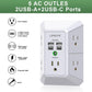USB Wall Charger, Surge Protector, QINLIANF 5 Outlet Extender (White)