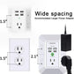 USB Wall Charger, Surge Protector, QINLIANF 5 Outlet Extender (White)