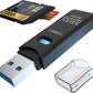 USB3.0 Micro SD Card Reader, 5Gbps 2-in-1 SD Card Reader to USB Adapter, Wansurs Memory Card Reader for SDXC, SDHC, MMC, RS-MMC (1Pack Black)