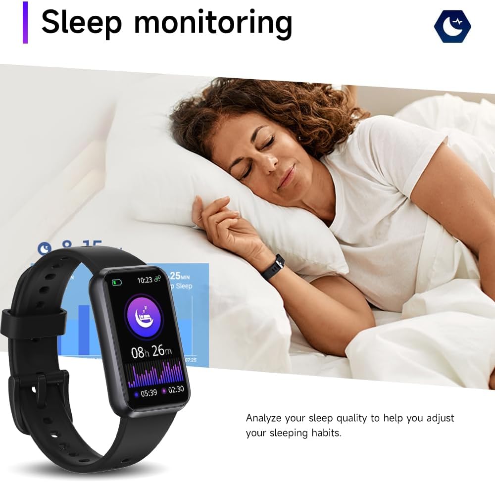 USMECBL Fitness Trackers, Blood Oxygen Heart Rate Sleep Monitor, Smart Band 24/7 Health Monitoring, Calorie Pedometer Steps Counter Activity