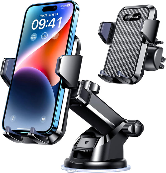 VANMASS, 85+LBS Strong Suction Car Phone Mount, Patent & Safety Certs, Cell Phone Holder Truck