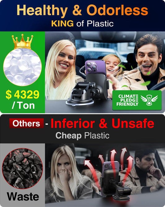 VANMASS, 85+LBS Strong Suction Car Phone Mount, Patent & Safety Certs, Cell Phone Holder Truck