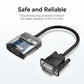 VENTION VGA to HDMI Adapter 0.5FT, Uni-Directional VGA(Source) to HDMI(Display) Converter (Male to Female) 1080@60Hz with Audio Cable