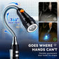 VIBELITE Extendable Magnetic Flashlight with Telescoping Magnet Pickup Tool- Cool Gadget Valentines Day Gifts for Him, Men, Teen Boys, Husband (Black)