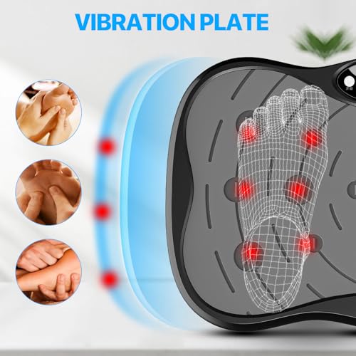 Vibration Plate Exercise Machine, Whole Body Workout Vibration Fitness Platform, Home Training Equipment