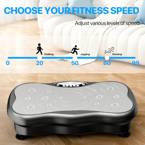 Vibration Plate Exercise Machine, Whole Body Workout Vibration Fitness Platform, Home Training Equipment