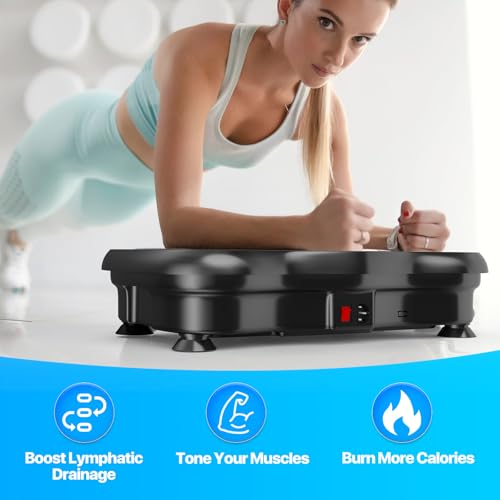 Vibration Plate Exercise Machine, Whole Body Workout Vibration Fitness Platform, Home Training Equipment