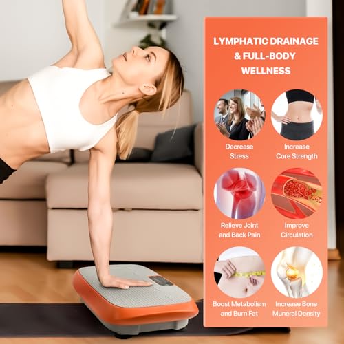 Vibration Plate Exercise Machine, Whole Body Vibration Platform for Home Fitness