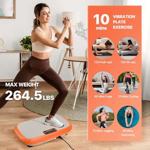 Vibration Plate Exercise Machine, Whole Body Vibration Platform for Home Fitness