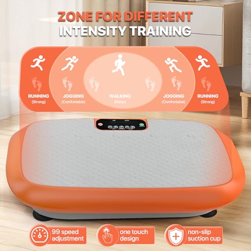 Vibration Plate Exercise Machine, Whole Body Vibration Platform for Home Fitness