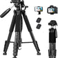 VICTIV 74” Camera Tripod, Tripod for Camera and Phone, Aluminum Professional Tripod Stand for Canon Nikon with Carry Bag and Phone Holder