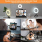 Video Conference Lighting Kit, Ring Light Clip on Laptop Monitor with 5 Dimmable Color & 5 Brightness Level
