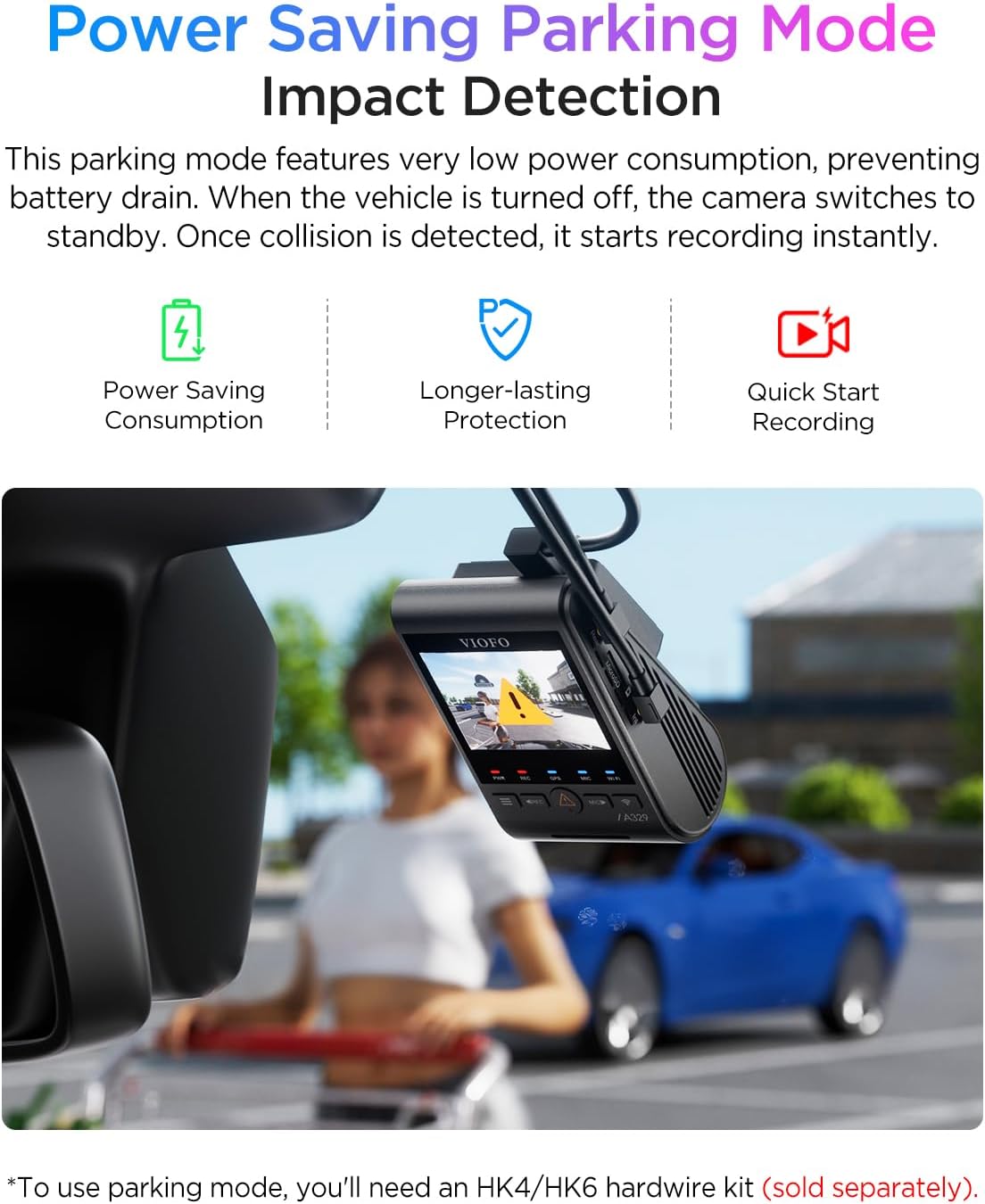 VIOFO A329S 4K 3 Channel Dash Cam, 4K Front + 2K Cabin Fisheye (210°) + 2K Rear, Power Saving Parking Mode, Wi-Fi 6 App Control