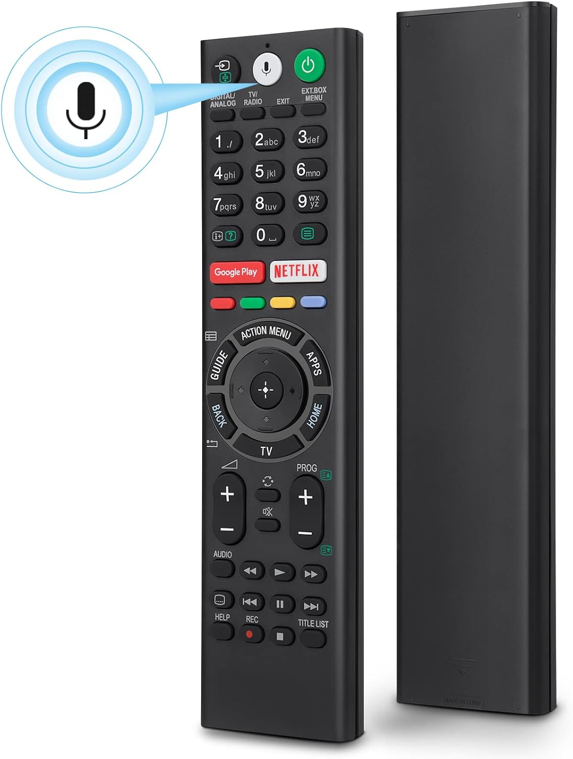Voice Replacement Remote Control for Sony-Bravia-TVs,for All Sony 4K UHD LED LCD HD Smart TVs.