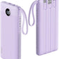 VRURC Portable Charger Power Bank, 10000mAh Travel Essentials Battery Pack, 5 Outputs 2 Inputs Slim Charging Bank Built-in Cables Cords (1 Pack)