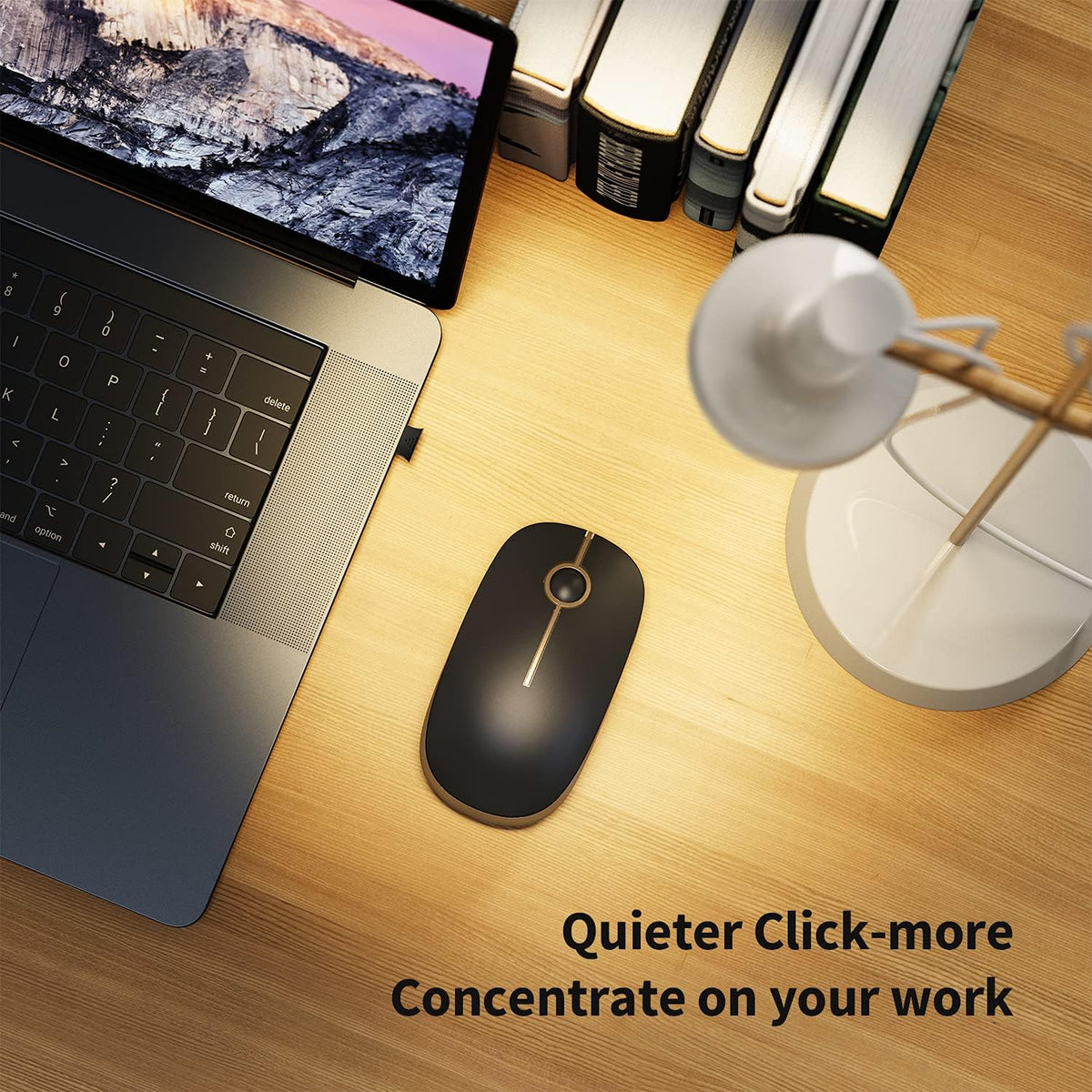 VssoPlor Wireless Mouse, 2.4G Slim Portable Computer Laptop Mouse with Nano Receiver Quiet Silent Optical Mice for Notebook, PC, Laptop