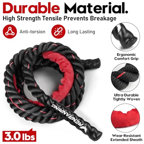 Weighted Jump Rope for Men and Women, 3lb 4lb 5lb Adult Heavy Skipping Rope, Jumprope for Fitness, Workout Equipment, Fitness Equipment