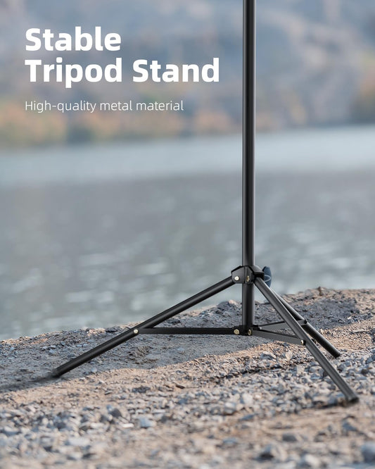 Weilisi 10.5" Ring Light with 69" Tripod Stand and Phone Holder Kit, Full-Screen Zoom Lighting for Video Recording, Makeup, Live Stream