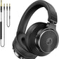 Wired Headphones Over Ear, Studio Monitor & Mixing DJ Headphones with 50mm Neodymium Drivers and 1/4 to 3.5mm Jack for Guitar AMP Podcast Piano
