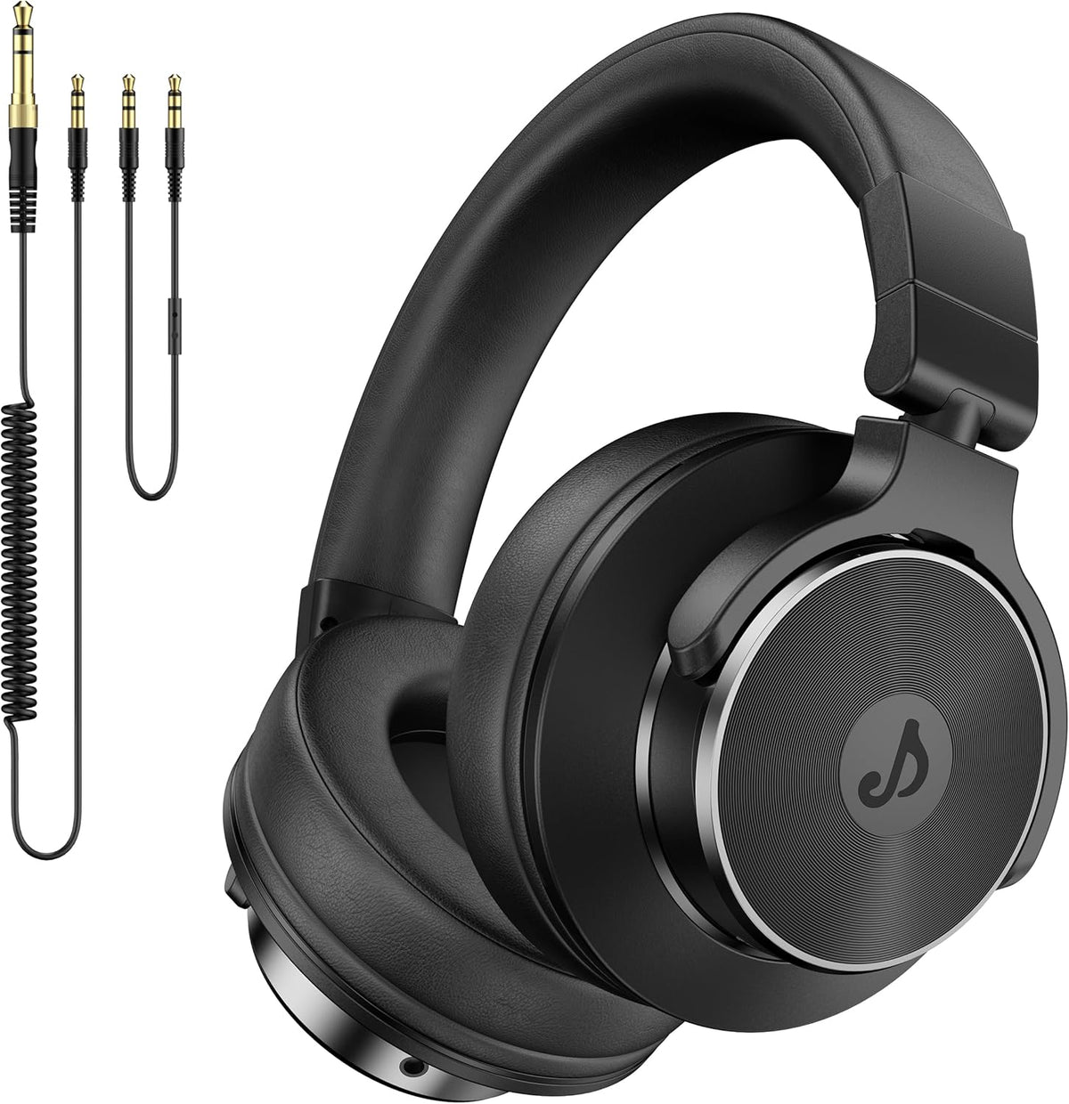 Wired Headphones Over Ear, Studio Monitor & Mixing DJ Headphones with 50mm Neodymium Drivers and 1/4 to 3.5mm Jack for Guitar AMP Podcast Piano