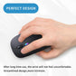 Wireless Bluetooth Mouse, Rechargeable, LED, Silent, Ultra-thin Design (Bluetooth 5.2 and 2.4GHz USB Receiver) - Portable Computer Mouse (Black)