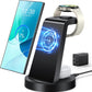 Wireless Charger for Samsung, 3 in 1 Wireless Charging Station for Samsung Galaxy Watch 8 7 6 5 4 3 Pro Classic Galaxy Buds - Charger Dock Stand