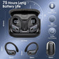 Wireless Earbuds 75hrs Bluetooth 5.4 Headphone Sport, Bluetooth Earbuds Stereo Deep Bass Over Ear Bud with Earhooks, ENC Noise Cancelling Mic