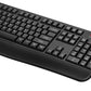 Wireless Keyboard and Mouse Combo, Full-Sized 2.4GHz Wireless Keyboard with Comfortable Palm Rest and Optical Wireless Mouse for Windows (Black)