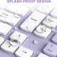 Wireless Keyboard and Mouse Combo, Full-Sized Wireless Keyboard and Adjustable DPI Mouse, 2.4GHz USB Receiver, Silent Keyboard and Mouse (Purple)