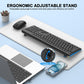 Wireless Keyboard and Mouse Combo, Full Size Silent Ergonomic Keyboard and Mouse, Long Battery Life, Optical Mouse