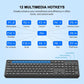 Wireless Keyboard and Mouse Combo, Full Size Silent Ergonomic Keyboard and Mouse, Long Battery Life, Optical Mouse