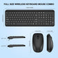 Wireless Keyboard and Mouse Combo, Full Size Silent Ergonomic Keyboard and Mouse, Long Battery Life, Optical Mouse