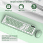 Wireless Keyboard and Mouse Combo, Full-Sized Wireless Keyboard and Adjustable DPI Mouse, 2.4GHz USB Receiver, Silent Keyboard (Avocado Green)